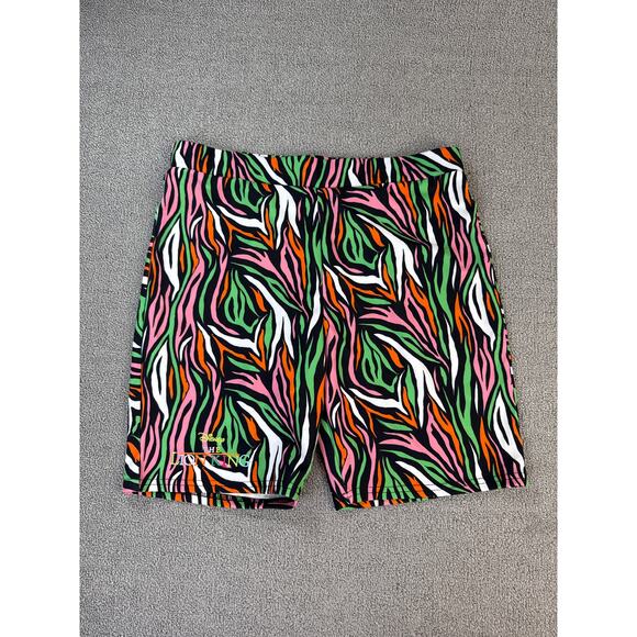 ASOS x Disney The Lion King Shorts Bright Bold Neon Vacation US Size 12 - Picture 1 of 6